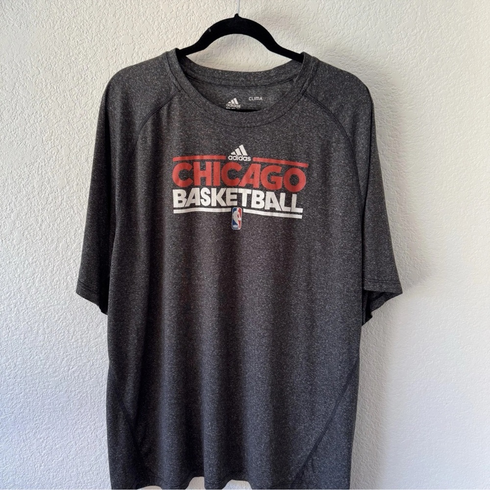 Adidas Gray Chicago Basketball Tee